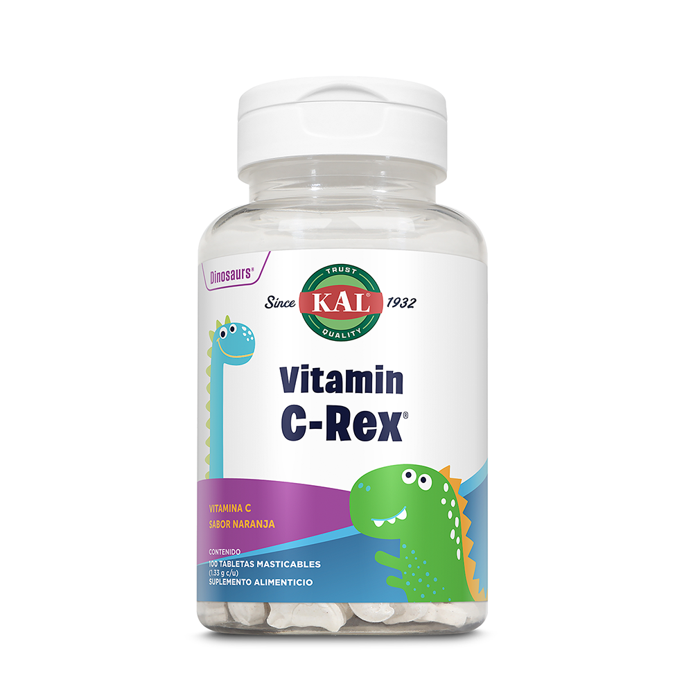 Kal Vitamin C- Rex 100 tab / Vitamina C para niños