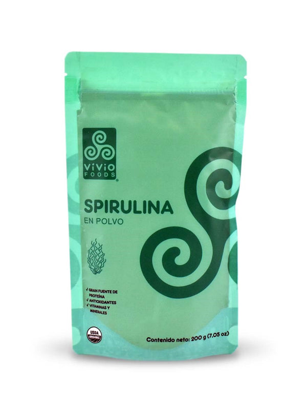 Spirulina Orgánica en Polvo / 200 gr - Vivio Foods