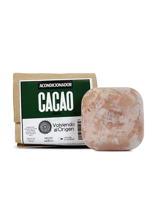 Acondicionador Sólido Orgánico Artesanal Cacao-Menta / 65gr - Volviendo al origen