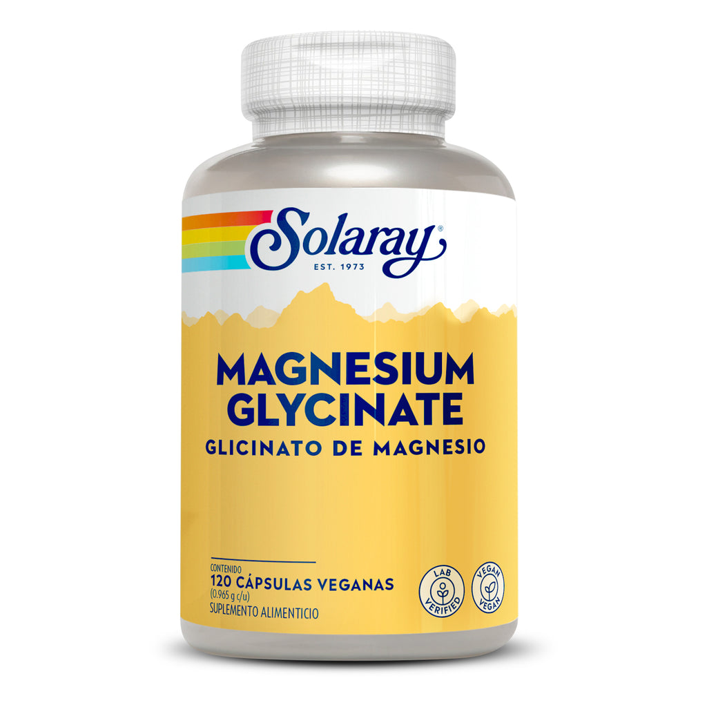 Solaray Magnesium Glycinate/ Glicinato de Magnesio 120 cápsulas veganas