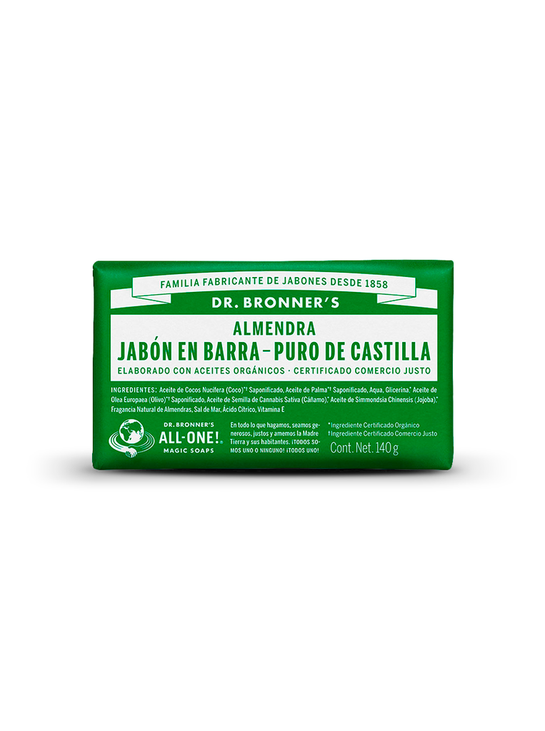 Jabón en barra puro de castilla almendra - Dr. Bronner's