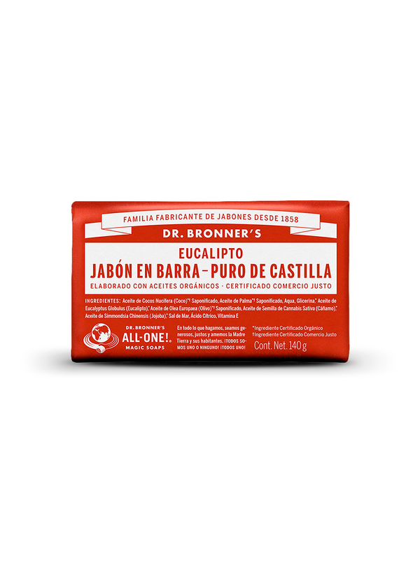 Jabón en barra puro de castilla eucalipto - Dr. Bronner's