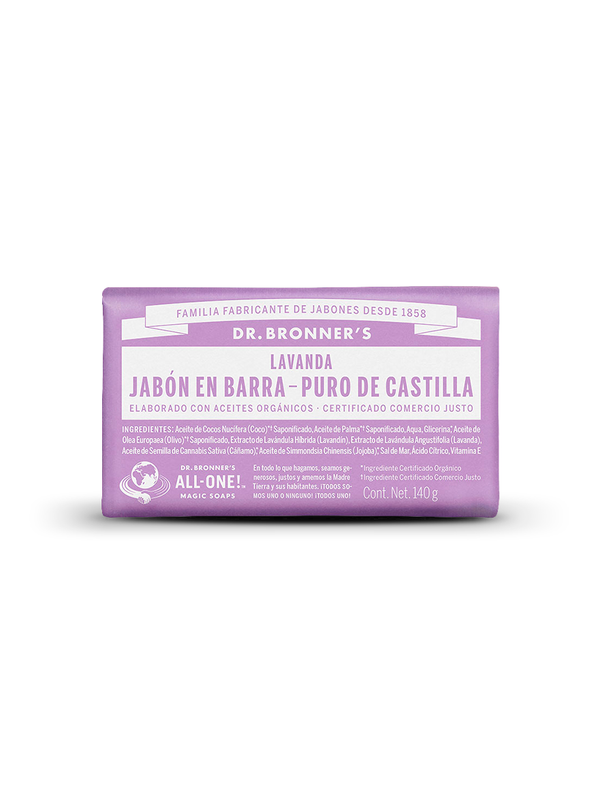 Jabón en barra puro de castilla lavanda - Dr. Bronner's